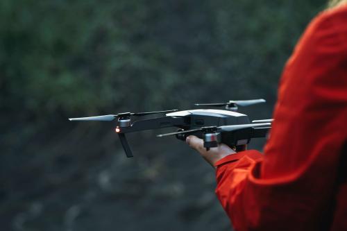 Drone ready to fly off a hand - 1205981