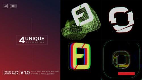 Videohive - Dynamic Glitch Logo Pack