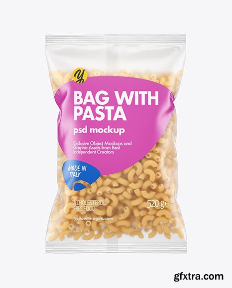 Matte Plastic Bag With Chifferini Pasta 63419