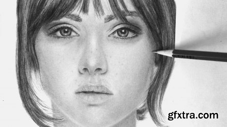 How To Shade A Woman\'s Face Drawing Realistic Portrait With Graphite & Charcoal Pencil For Beginners