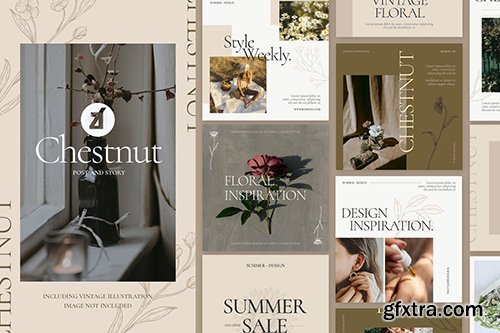 Chestnut social media graphic templates