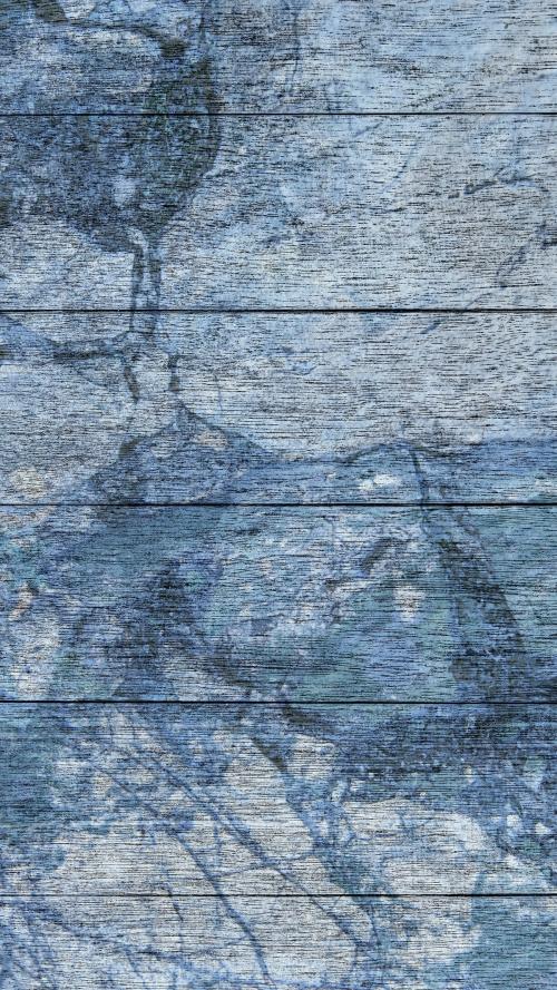 Scratched blue wood textured mobile phone wallpaper - 1213053