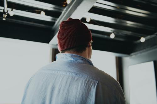 Man in a red beanie - 1213723