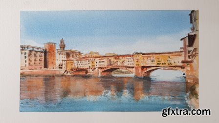 Painting like a Pro. Artists love Florence, let\'s paint Ponte Vecchio