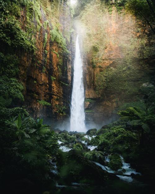 View of waterfall in Java, Indonesia - 1198827