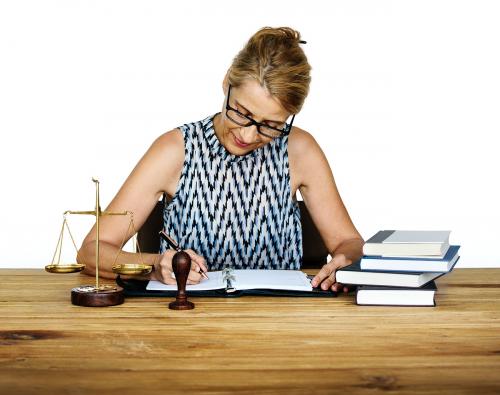 Woman Working Justice Scale Judgement Law - 7439