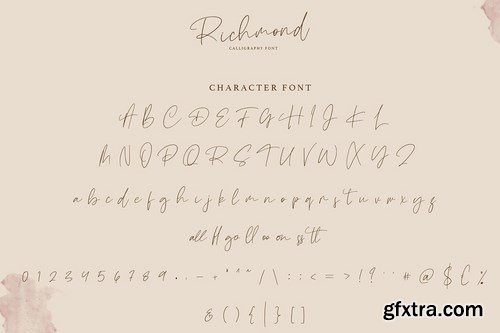 Richmond Calligraphy Font