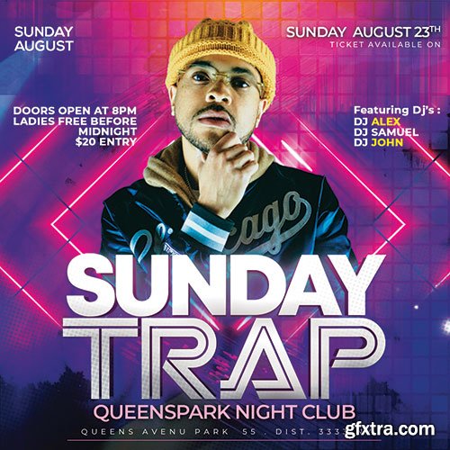 Dj Sunday Club - Premium flyer psd template