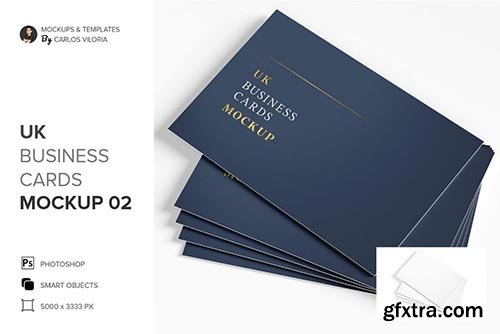 CreativeMarket - UK Business Cards Mockup 02 5157292