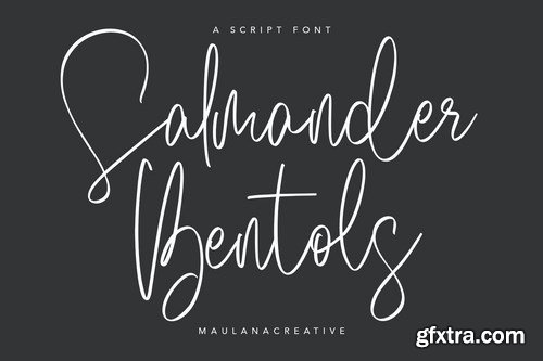 Salmander Bentols Script Signature Typeface Font