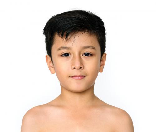 Little Boy Bare Chest Smiling - 7521