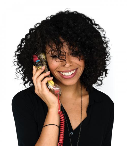 Woman talking phone with smiling - 7641