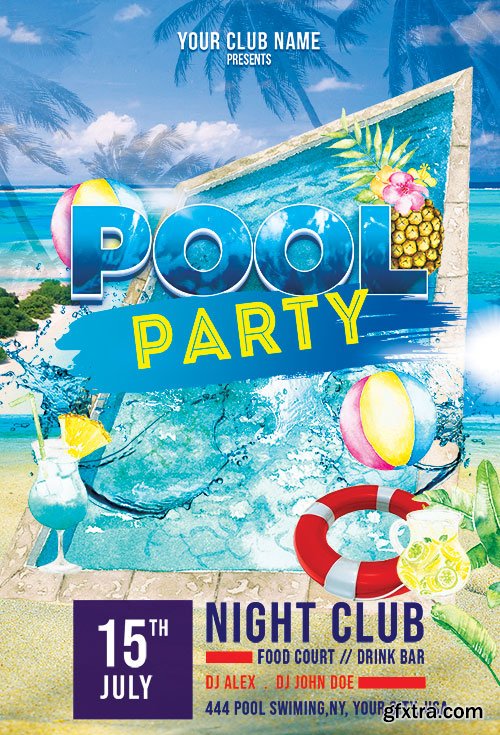 Pool Party - Premium flyer psd template