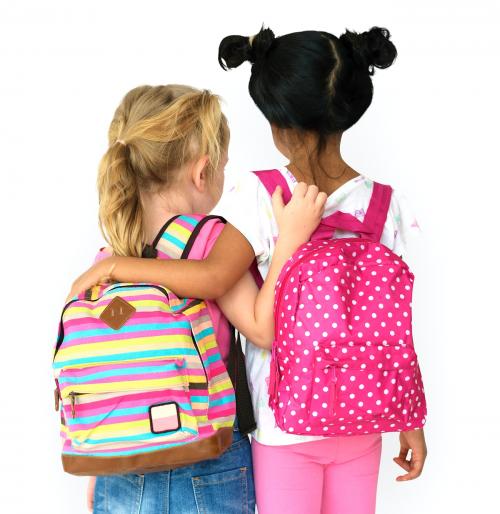 Little Girls Backpack Back View - 7122