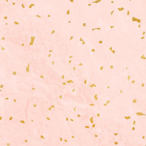 Golden confetti on pink marble textured background - 1212882