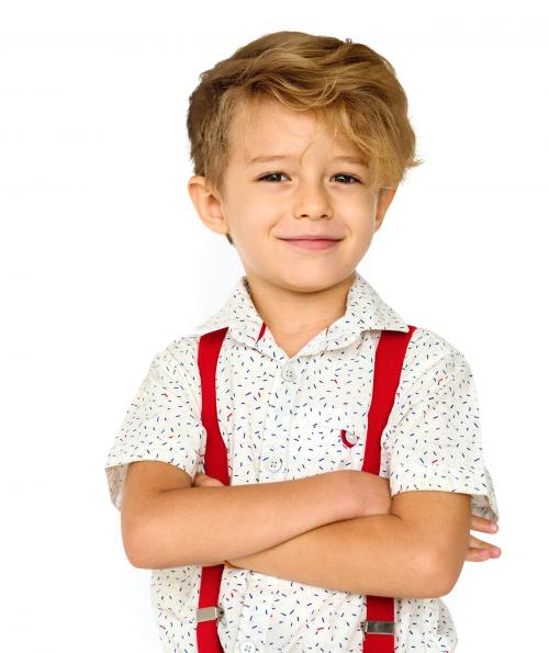 Little Boy Smiling Happiness Studio Portrait - 7135