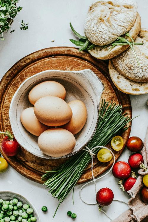 Fresh ingredients on a kitchen table - 1016348