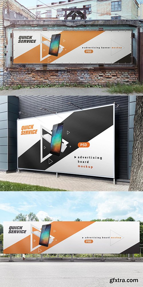 Outdoor Advertising Board / Banner Mockup