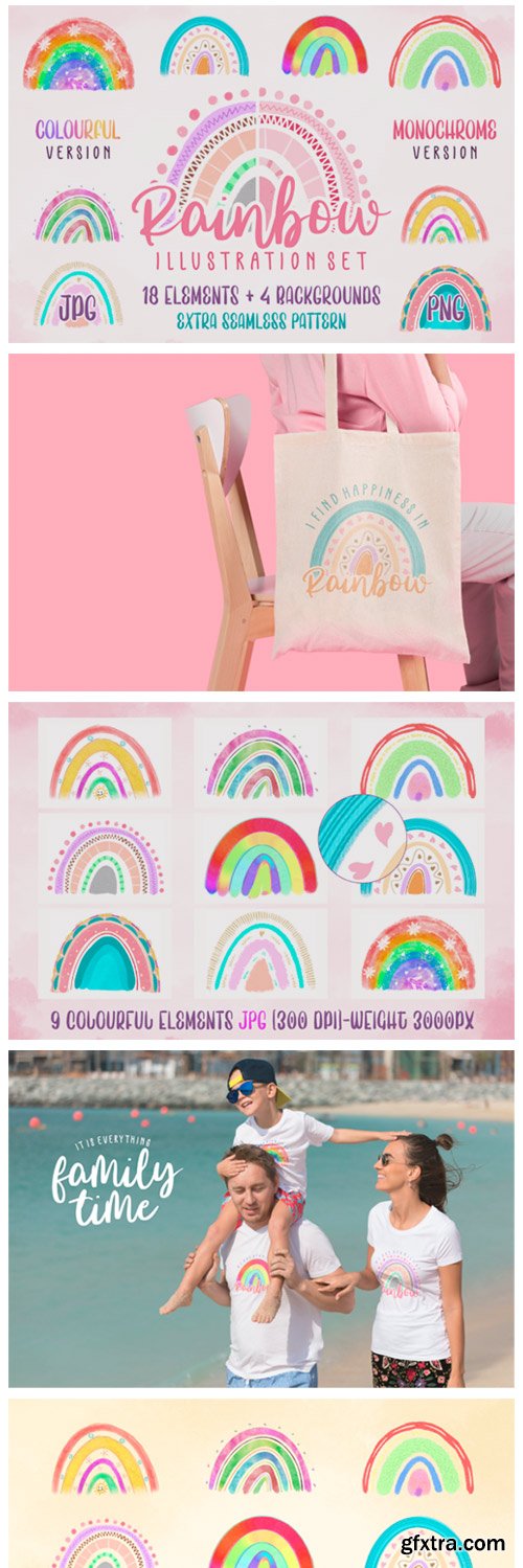 Rainbow Illustration Set 4603273