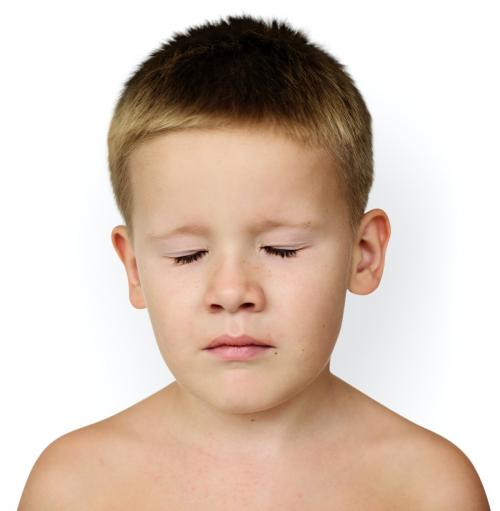 Caucasian Young Boy Eye Closed - 7240