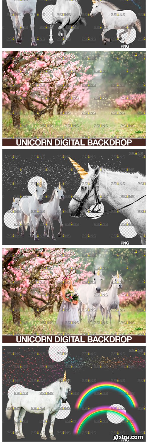 Unicorn Overlay &amp; Flower Png Overlays 4589933