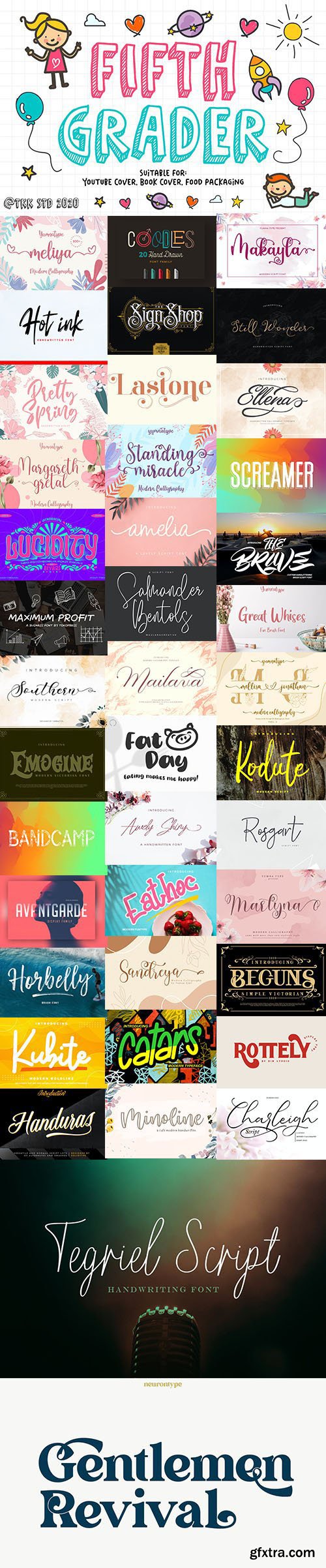 Super Fonts Pack - July 2020 - 42 Fonts