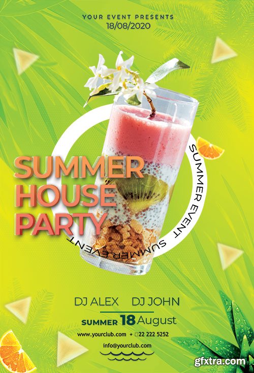 Summer House Party - Premium flyer psd template