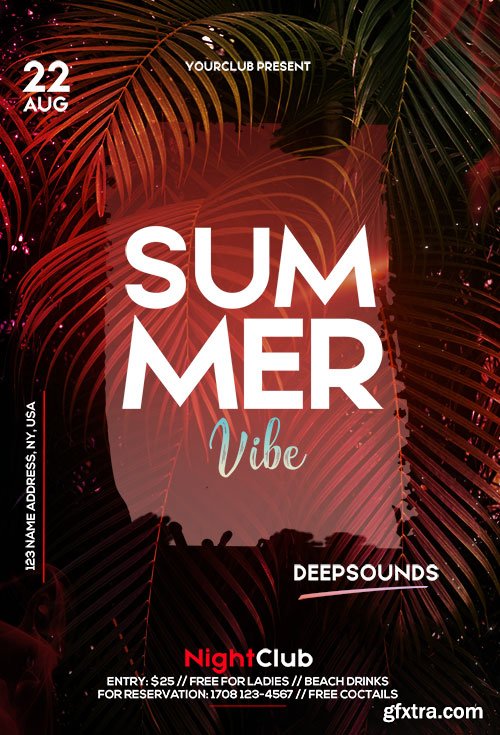 Summer Vibe - Premium flyer psd template