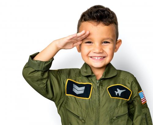 Young cheerful boy in pilot costume - 7326