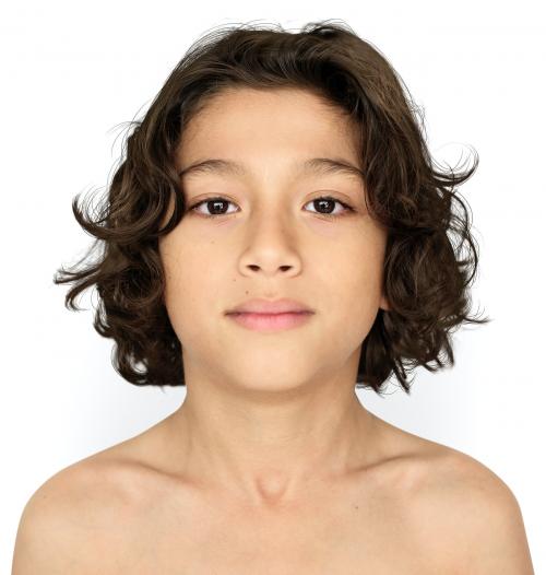 Little Boy Cute Bare Chest Portrait - 7371