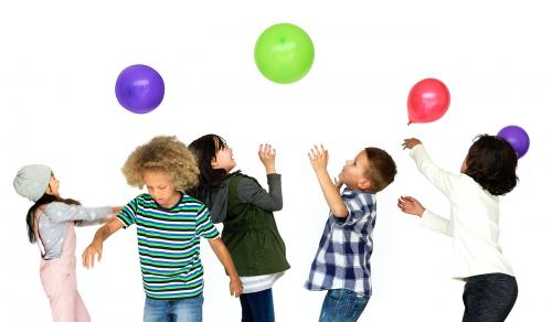 Children Smiling Happiness Playing Balloon - 7383