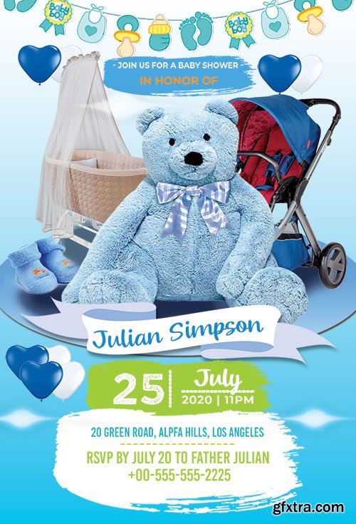 Baby Shower - Premium flyer psd template