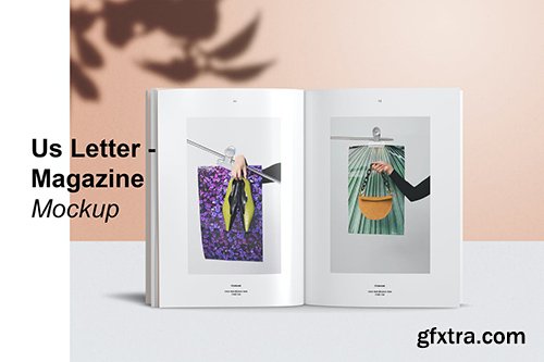 Us Letter magazine Mockup