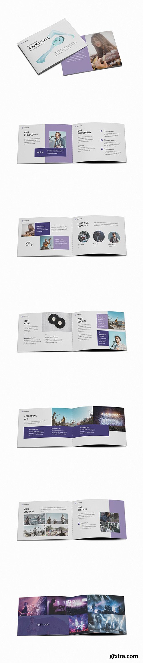 Music A5 Brochure Template