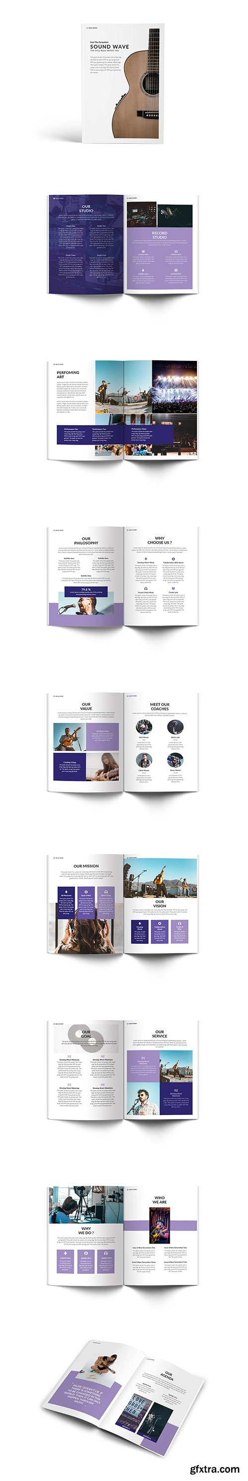 Music A4 Brochure Template