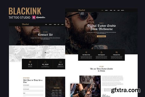 ThemeForest - Blackink v1.0 - Tattoo Studio Elementor Template Kit - 27125036