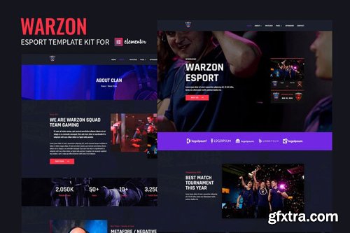 ThemeForest - Warzon v1.0 - Esport Elementor Template Kit - 26997924