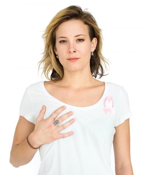 Woman Smiling Happiness Breast Cancer Awareness Portrait - 6794