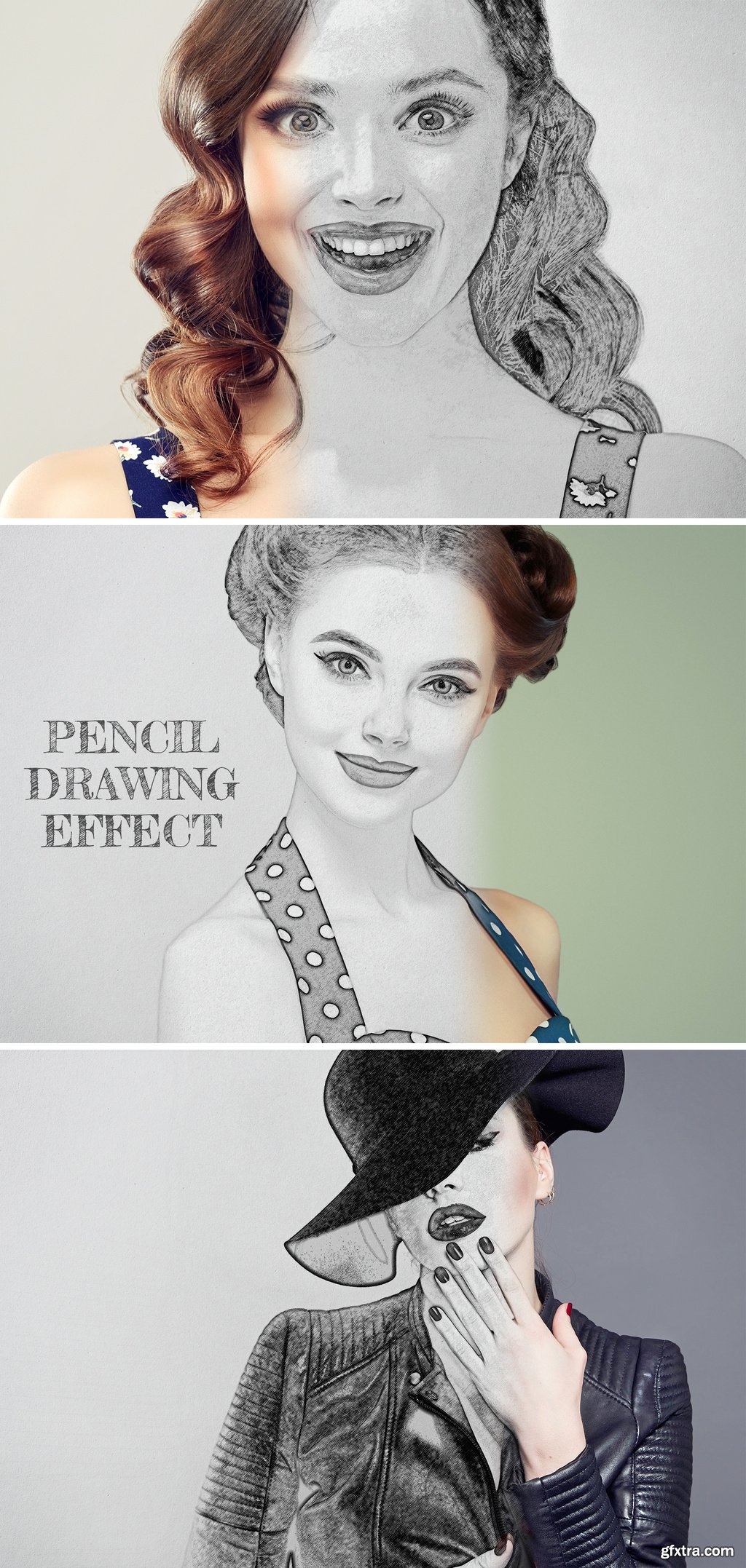 Pencil Drawing Photo Effect Mockup 364810968 » GFxtra