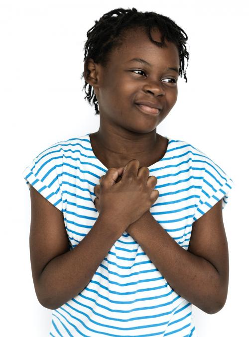 Girl Cheerful Studio Portrait Concept - 6868