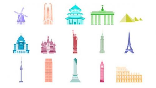 Videohive - Animated Landmark Pack