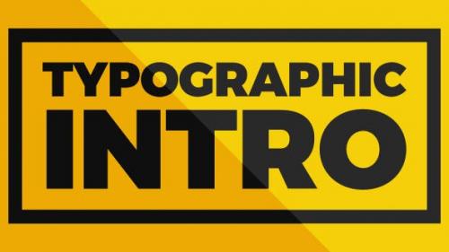 Videohive - Typographic Intro