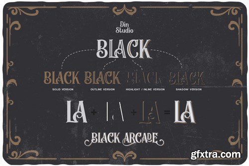 CM - Black Arcade - Font Pack 5154507