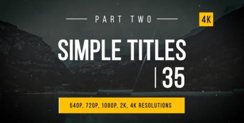 Videohive - Simple Titles / Lower Thirds