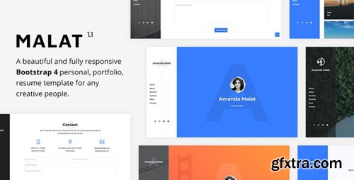 ThemeForest - Malat v1.2.0 - Responsive Personal / Portfolio / Resume Template - 24192968