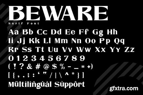 Beware - Modern Serif Font