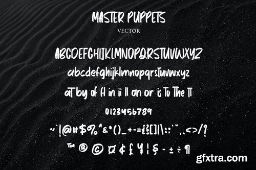 Master Puppets SVG Brush Sans Handmade Font Type