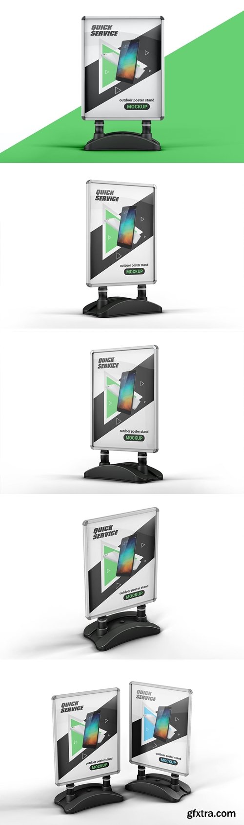 Outdoor Poster Stand Mockup