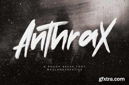 Anthrax Rough Brush Handmade Typeface Font Written