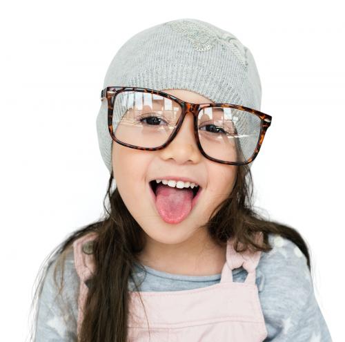 Studio portrait of a girl wearing glasses - 7065